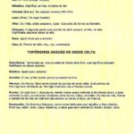 Topónimos arzuáns de orixe romana e celta - páxina 52 do libro Valores naturais do Camiño de Santiago no Concello de Arzúa
