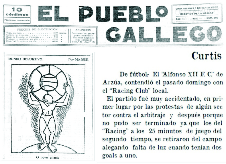 EL PUEBLO GALLEGO, 3 de setembro de 1926