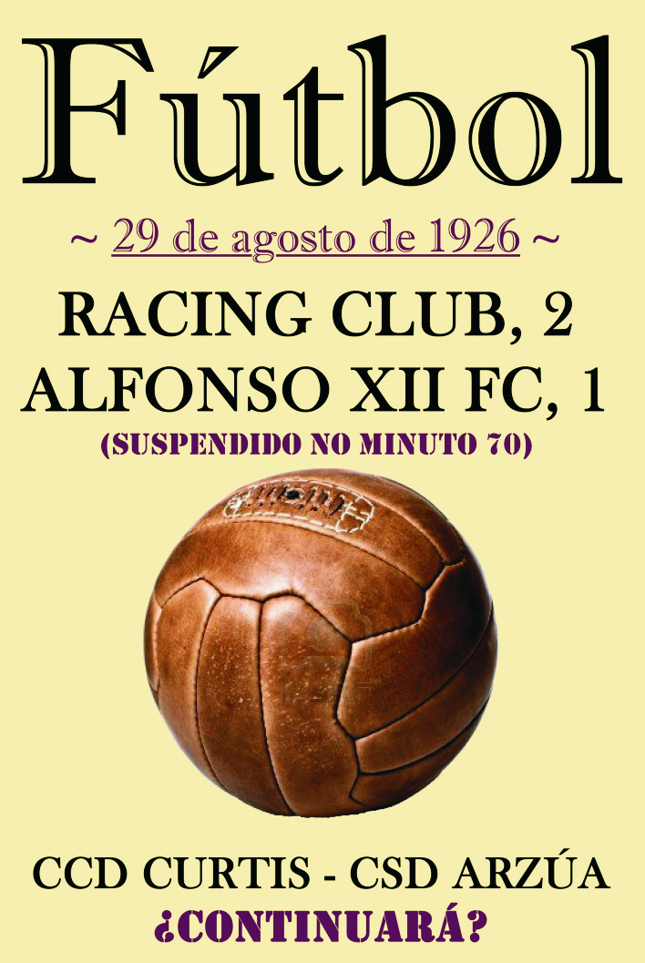 Cartel promocional do partido dos 100 anos